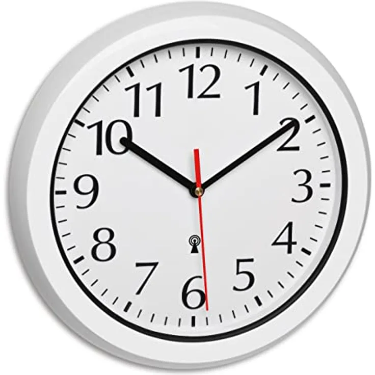 TFA Dostmann Wanduhr außen Outdoor, 60.3542.02, Funk-Wanduhr, wetterbeständig, mit Glasabdeckung, weiß, (l) 305 x (b) 56 x (h) 305 mm