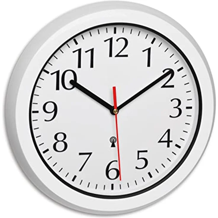 TFA Dostmann Wanduhr außen Outdoor, 60.3542.02, Funk-Wanduhr, wetterbeständig, mit Glasabdeckung, weiß, (l) 305 x (b) 56 x (h) 305 mm – Bild 1