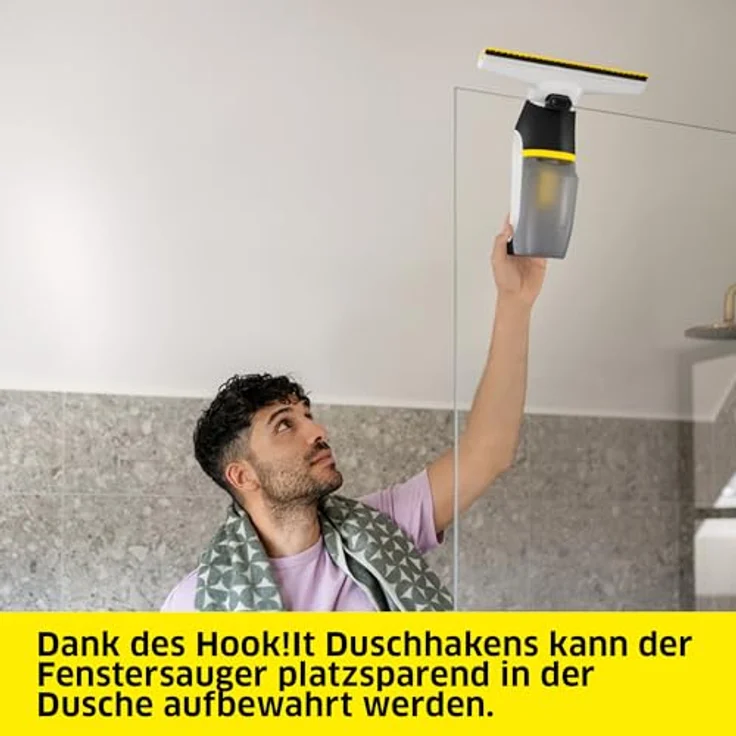 Kärcher Akku-Fenstersauger WV 3 Comfort Care, 35 min Laufzeit, XXL-Schmutzwassertank 200 ml, 280 mm Absaugdüse, inkl. Sprühflasche mit Mikrofaser-Wischbezug und Fensterreiniger – Bild 4