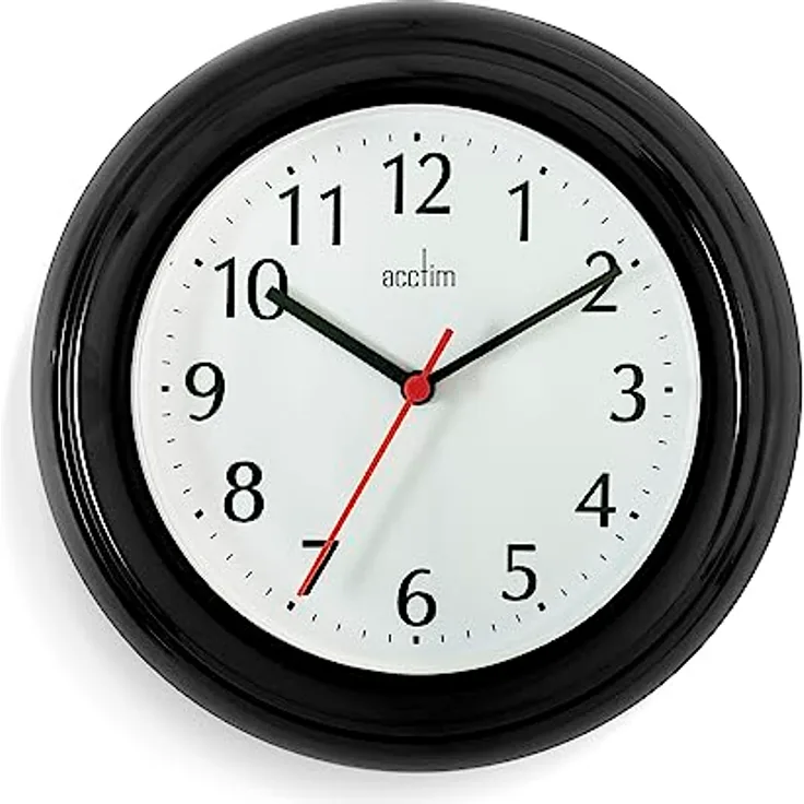 Acctim CK1413 Wycombe Wanduhr, Schwarz