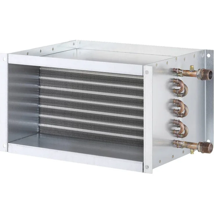 Helios Ventilatoren 8798 8798 Steuereinheit, Warmwasser-Heizregister mit beidseitigen Kanal-Flanschen, verzinktem Stahlblech, max. 100 °C und 8 bar