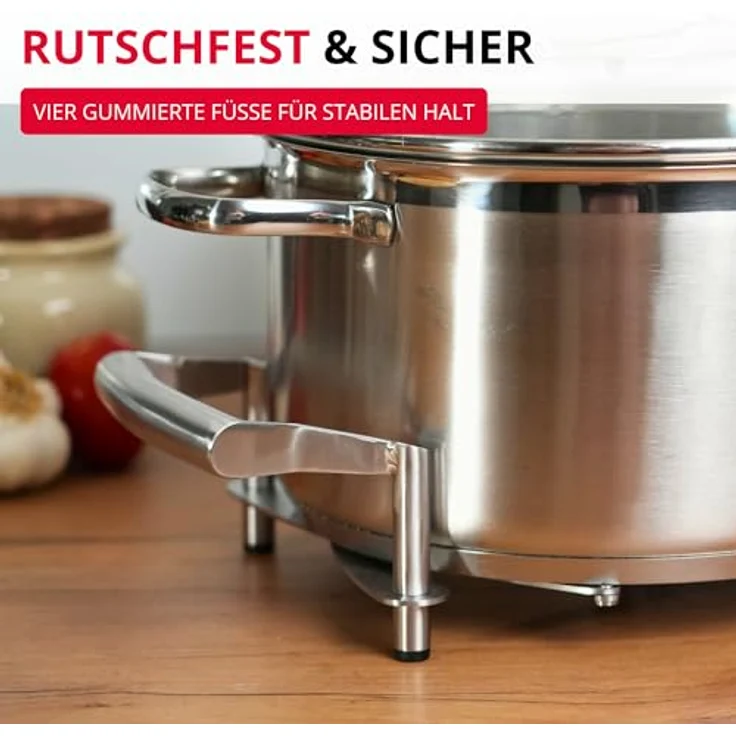 Westmark Ausziehbarer Topf-Untersetzer, 18 - 42 cm, Rostfreier Edelstahl, Flexi, Silber, 16412260 – Bild 9
