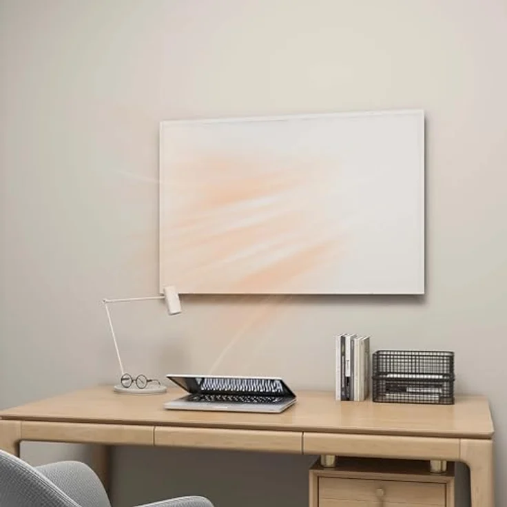 Wiltec Infrarotheizung 700 Watt, energieeffizienter Heizkörper, Wandmontage Elektroheizung, Weiß – Bild 7