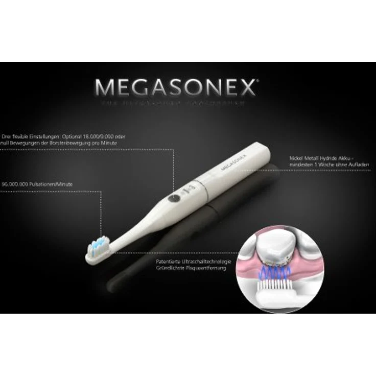 Megasonex MB1 soft für Megasonex Ultraschallzahnbürsten, 2er-Pack – Bild 6
