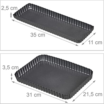 CHEFMADE Tarteformen-Set, 10,2 Cm, 12 Stück – Antihaftbeschichtet, Mit Losem Boden, Für Quiche & Tartes