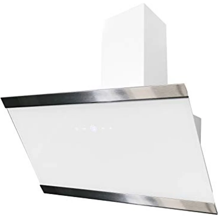 Respekta Dunstabzugshaube kopffrei / Dunstabzugshaube schräg 90 cm / Glasschirm mit Edelstahlrahmen in Weiß / Abluft - und Umluftfunktion / CH89090W / A++ / 39–59 dB – Bild 3