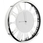 Almina Wanduhr Elegante Wanduhr in Silber mit RГ¶mischen Ziffern вЊЂ60 cm moderne Uhr