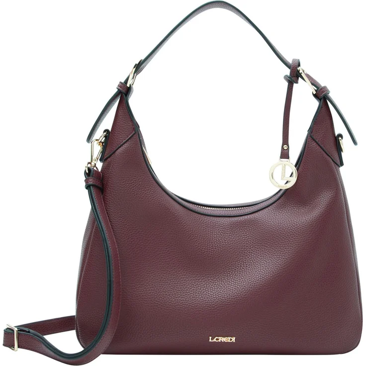 L.Credi Petronia Schultertasche 33 cm, Handtasche in Rot