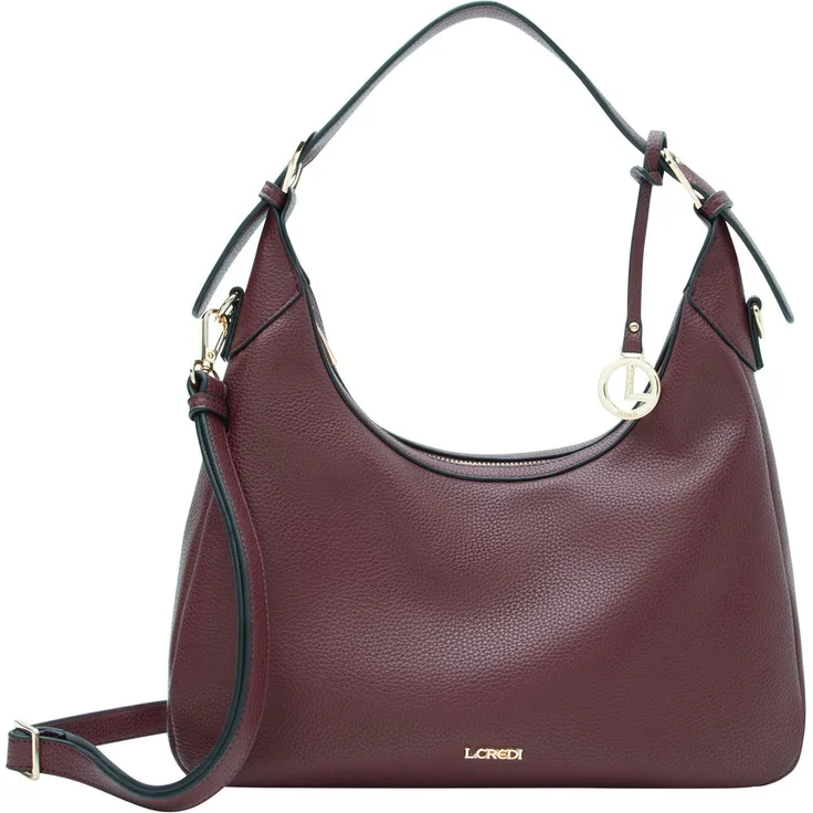 L.Credi Petronia Schultertasche 33 cm, Handtasche in Rot