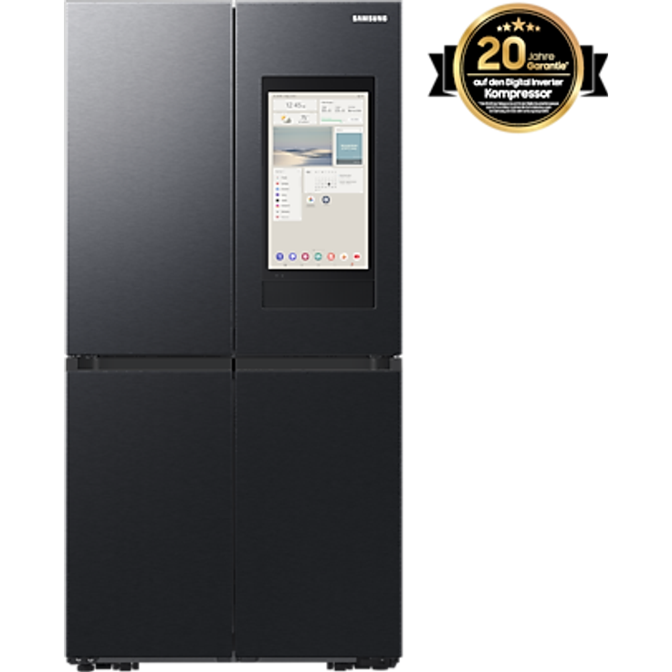 Samsung RF65DG9H0EB1EF 4-Türen French Door mit Family Hub+ und AI Food Manager, 636 L Premium Black Steel – Bild 1