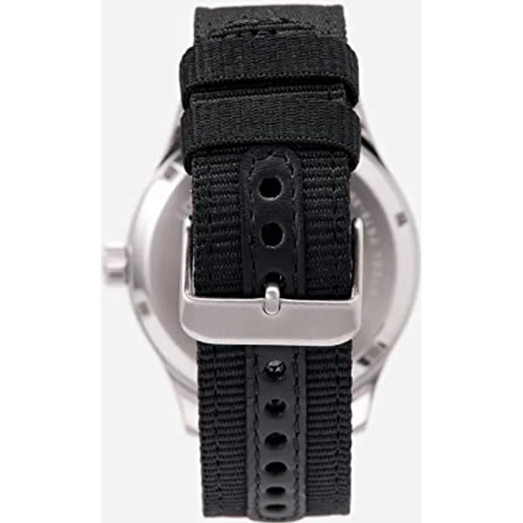 Seiko Lorus Herren-Uhr Automatik Edelstahl mit Textilband RL411BX9, wasserdicht bis 100m, Luminous-Leuchtbeschichtung, silberfarben – Bild 4