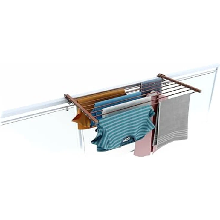 Foxydry Duo Balkon-Wäschetrockner 102 cm, klappbar, Corten-Finish, aus Aluminium, rostfrei, max. Tragkraft 15 kg – Bild 6