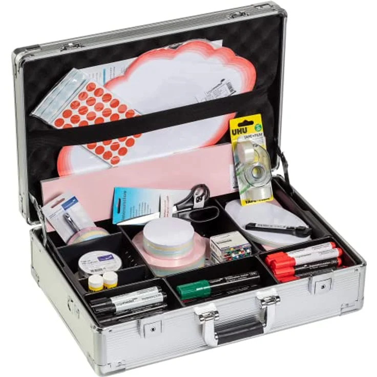 LEGAMASTER Koffer 7-225400 PROFESSIONAL, Moderatorenkoffer mit 250 Emoticon-Symbolkarten und 500 Rechteckkarten farbig sortiert – Bild 2