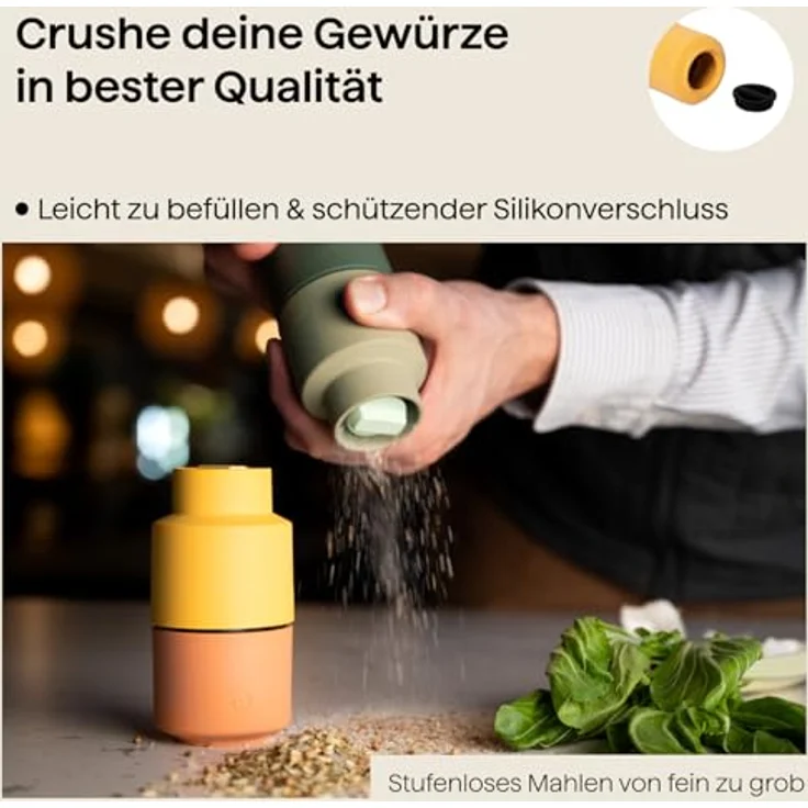 Crush Grind Gewürzmühle Billund 11.6 cm, Lila, Pfeffermühle + Salzmühle, Violett – Bild 3