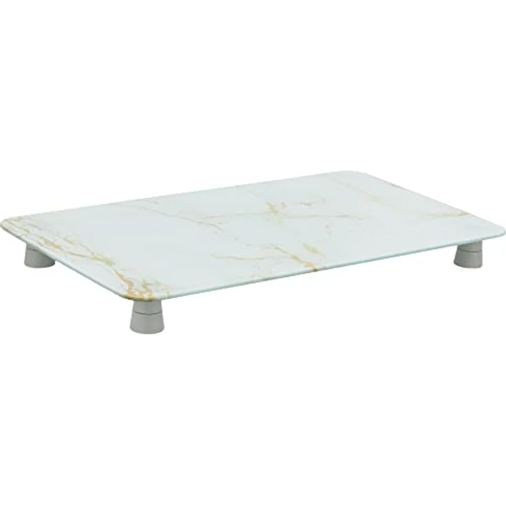 WENKO Herdabdeckplatte Universal Marmor Gold, 2er Set Herdabdeckung für alle Herdarten, Gehärtetes Glas, 30 x 52 cm, mehrfarbig – Bild 4