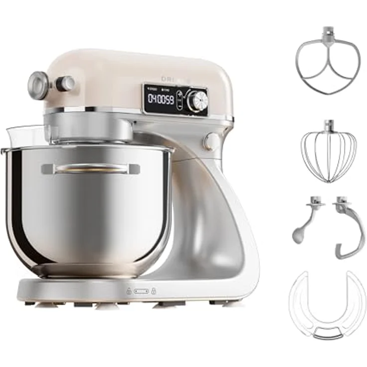 dreame MX60 Küchenmaschine Standmixer, 6 L mit patentiertem Doppelknethaken, 800 W DC-Motor und intelligentem Display, 12 Geschwindigkeiten – Bild 1