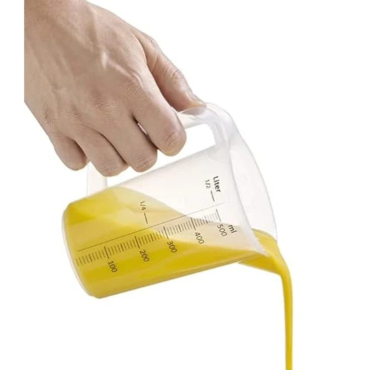 APS 30046 Messbecher Ø 9,5cm, H: 14cm, 0,5 Liter, Polypropylen mit geschlossenem Griff, geprägte Maßskalierung außen Liter- Milliliter-Einteilung – Bild 5