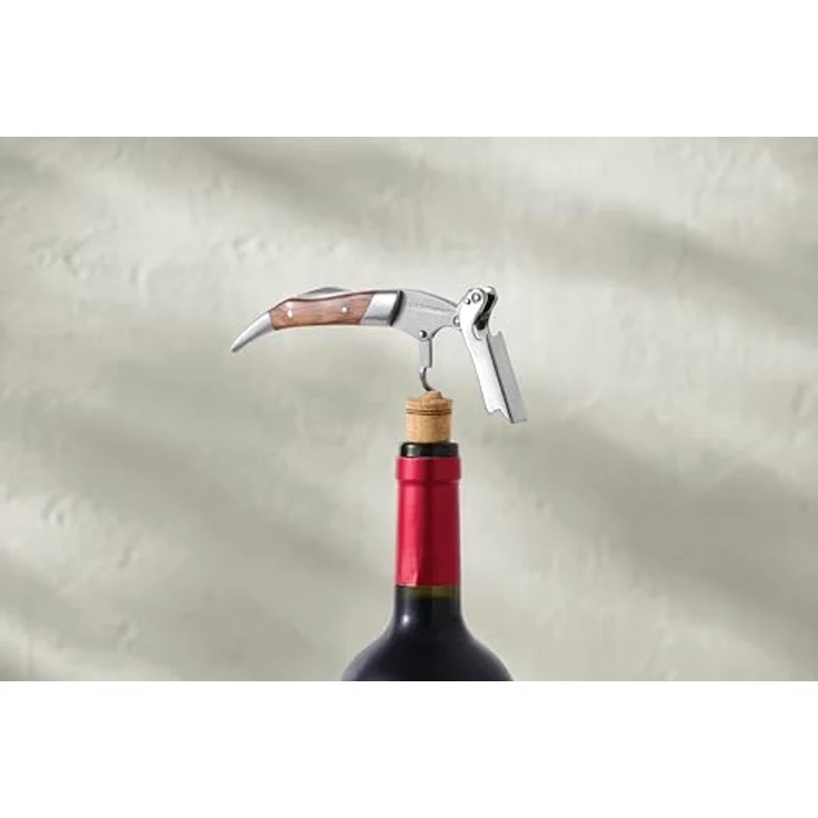 Le Creuset Sommelier Abridor Sacacorchos, zwei Zeitstufen mit Kapselschneider, schwarz – Bild 4