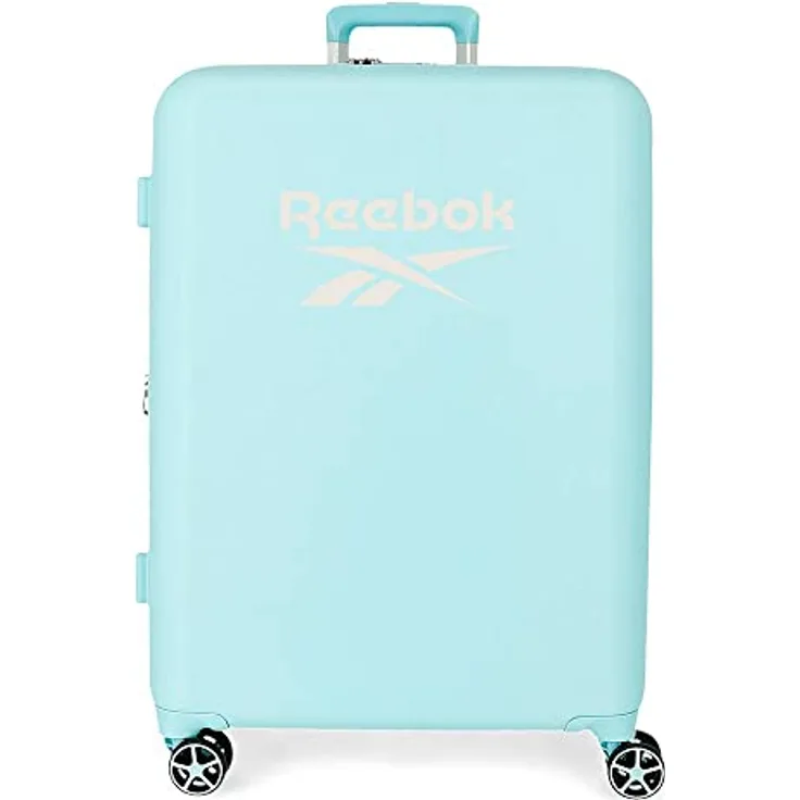 Reebok Roxbury Mittelgroßer Koffer, Türkis, 48 x 70 x 26 cm, starres ABS, integrierter TSA-Verschluss, 81 l, 2,5 kg, 4 Doppelrollen