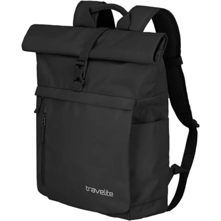 travelite BASICS Rollup Rucksack, Freizeit- und Arbeitsrucksack mit Laptopfach 15,6 Zoll, atmungsaktive Rückwand, in mehreren Trendfarben erhältlich – Bild 4