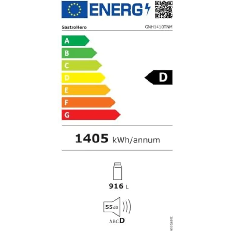 GASTROHERO Kühlschrank ECO 1400 GN 2/1 Monoblock, 1350 Liter Volumen, 6 verstellbare Einlegeböden, Edelstahl, digitale Temperaturkontrolle, Umluftkühlung – Bild 11