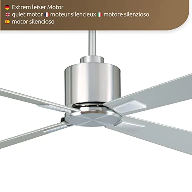 Lucci Air Deckenventilator, Airfusion Climate DC mit neuer, energiesparender Technologie, chrom gebürstet 210520 – Bild 3