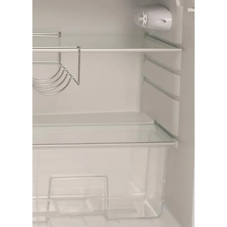 CREATE Retro Fridge 83.5, Kühlschrank im Vintage-Stil mit 92L Volumen, Schwarz mit Sand-Griff, 2 Ablagen, Temperaturregler, Flaschenhalter, 56x54x84cm – Bild 5