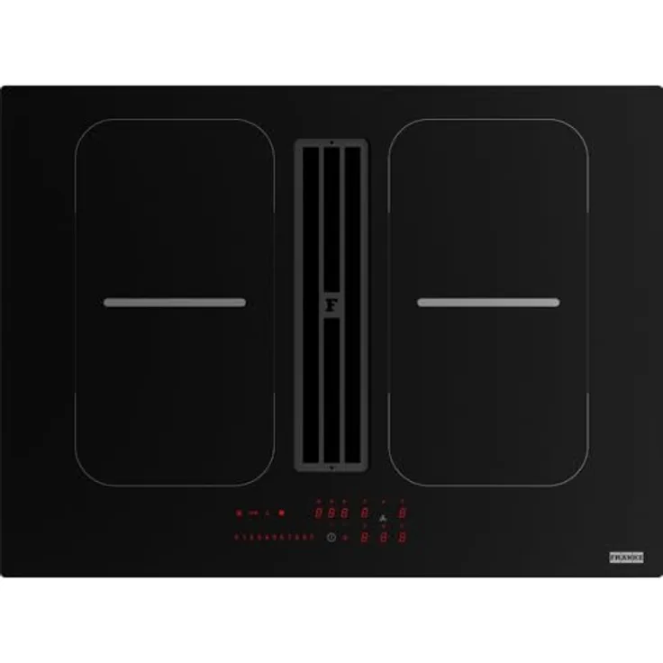 Franke 340.0705.338, In das Induktionskochfeld integrierte Dunstabzugshaube Smart 2gether, 4 Kochzonen, Touch-Slider, Black glass
