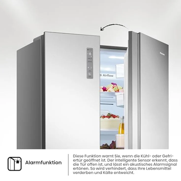 Hisense RS677N4ACC 20011475 Side-by-Side-Kühlschrank, freistehend, inoxfarben, Energieklasse C – Bild 12