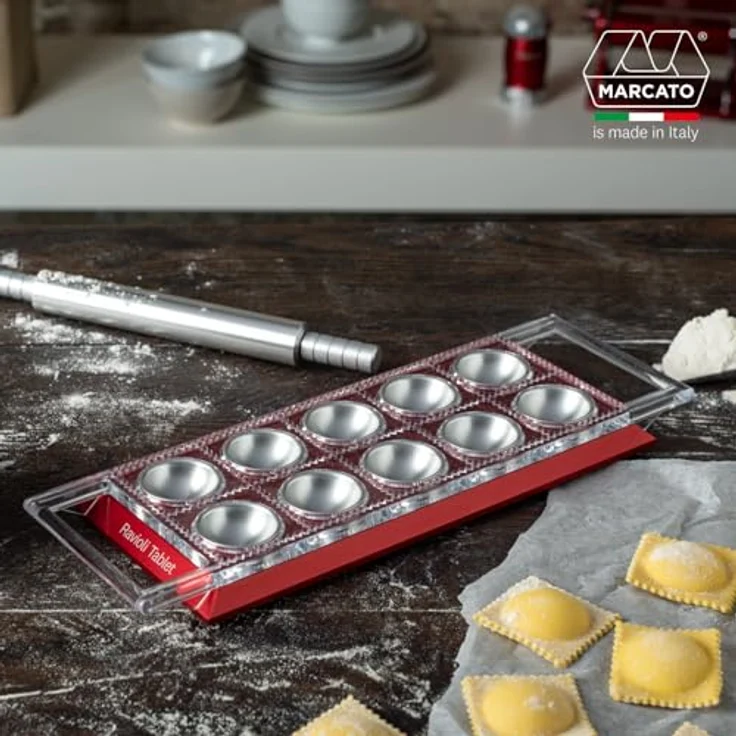 Marcato RT-RSO Ravioli Tablet Nudelform, Aluminium, rot – Bild 3