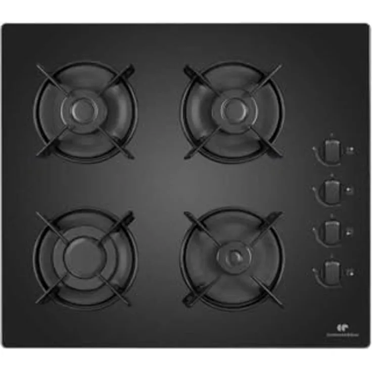 CONTINENTAL EDISON Tisch mit 4 Kaminen – Gas – Glas schwarz
