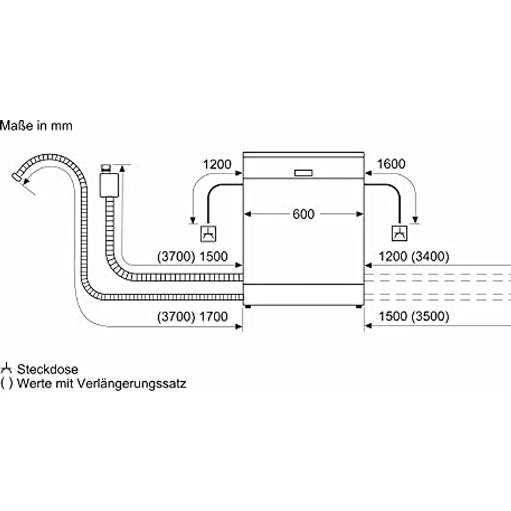 Bosch SMI2HTS08E Serie 2, 60 cm Geschirrspüler mit Home Connect, 13 Maßgedecke, Energieeffizienzklasse C, 46 dB – Bild 6
