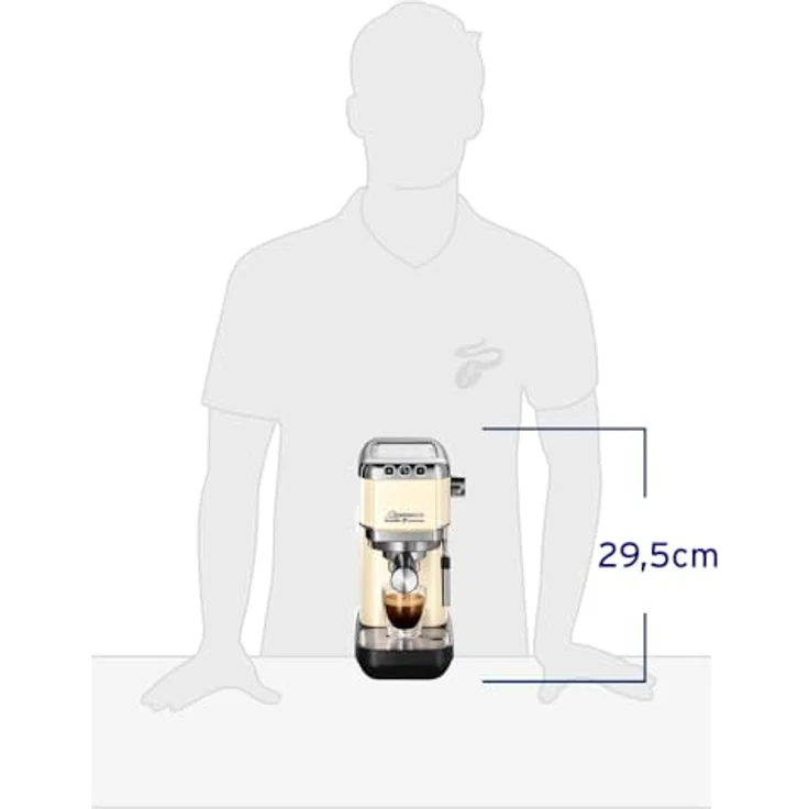 Tchibo Siebträger Espressomaschine „Lapressa“, cremeweiss, Siebträgermaschine, Weiss – Bild 4