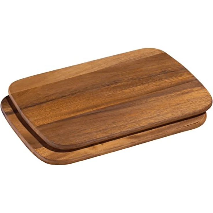 Zassenhaus Frühstücksbrettchen Holz | 2er Set | aus nachhaltiger Akazie | Brotzeitbrett | pflegeleicht | robust | 28 x 20 cm – Bild 1
