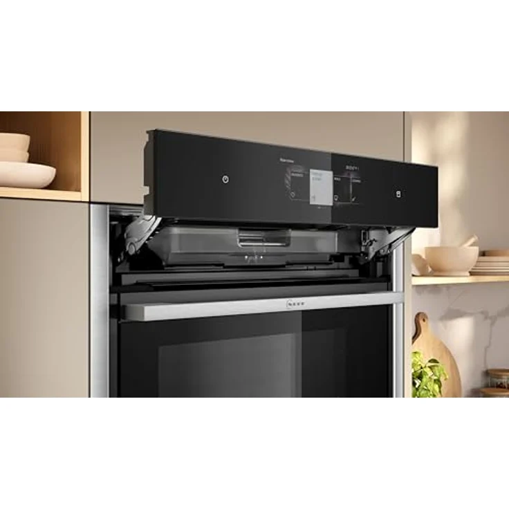 Neff B64VT73N0, N90, VarioSteam Slide und Hide Einbaubackofen mit Dampfunterstützung, 60x60cm, 6.8 Zoll Full Touch TFT-Farb- und Grafikdisplay,Pyrolyse, Home Connect, Multipoint Bratenthermometer – Bild 3