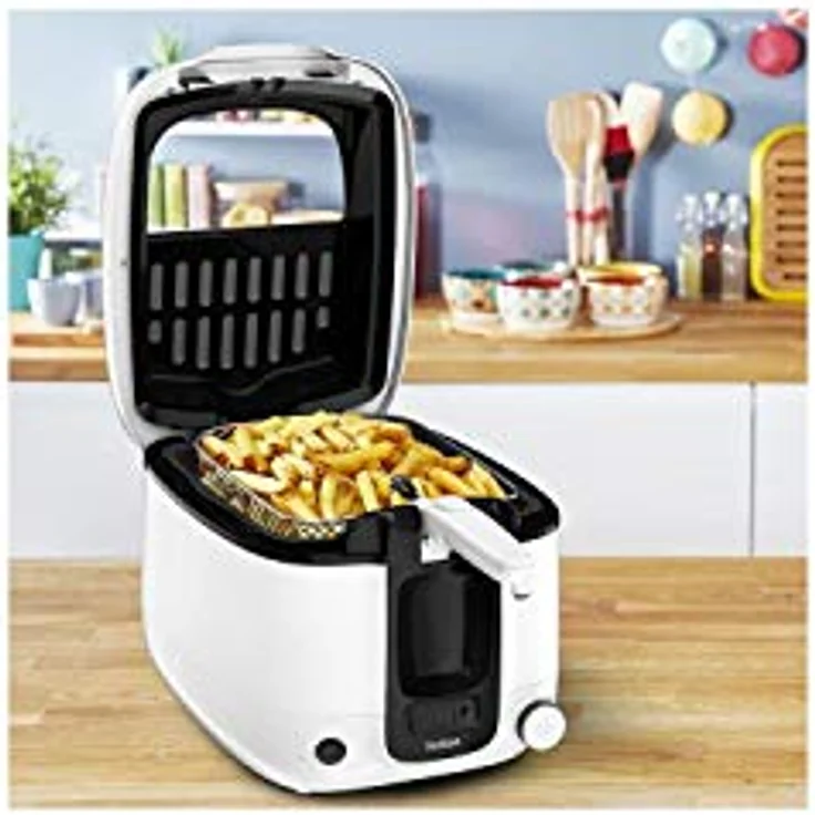 Moulinex Super Uno Fritteuse, mit Öl, für 1,5 kg Pommes Frites, 1800 Watt, 2,2 Liter Fassungsvermögen, weiß – Bild 4