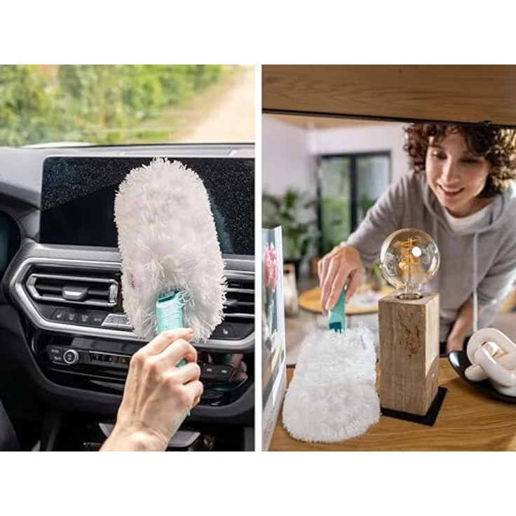 Leifheit Staubbezug SUPERDUSTER, waschbar bei 40°C, Mikrofaser für effektives Staubwischen großer Flächen und Nischen – Bild 3