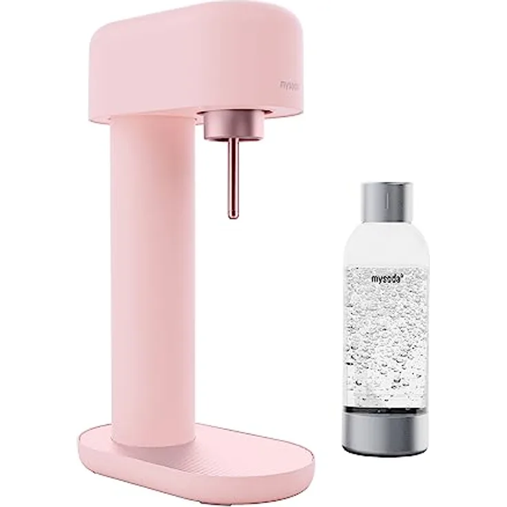 Mysoda Ruby 2 Basispaket Wassersprudler aus Aluminium mit 1-Liter-Wasserflasche - Rosa
