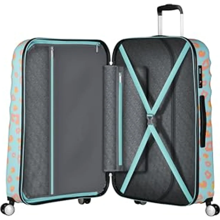 American Tourister Wavebreaker Disney FL - Spinner M, Koffer, 67 cm, 64 L, Mehrfarbig (Minnie Pastel Dots) - ABS-Konstruktion, TSA-Schloss, Rpet-Innenausstattung – Bild 4