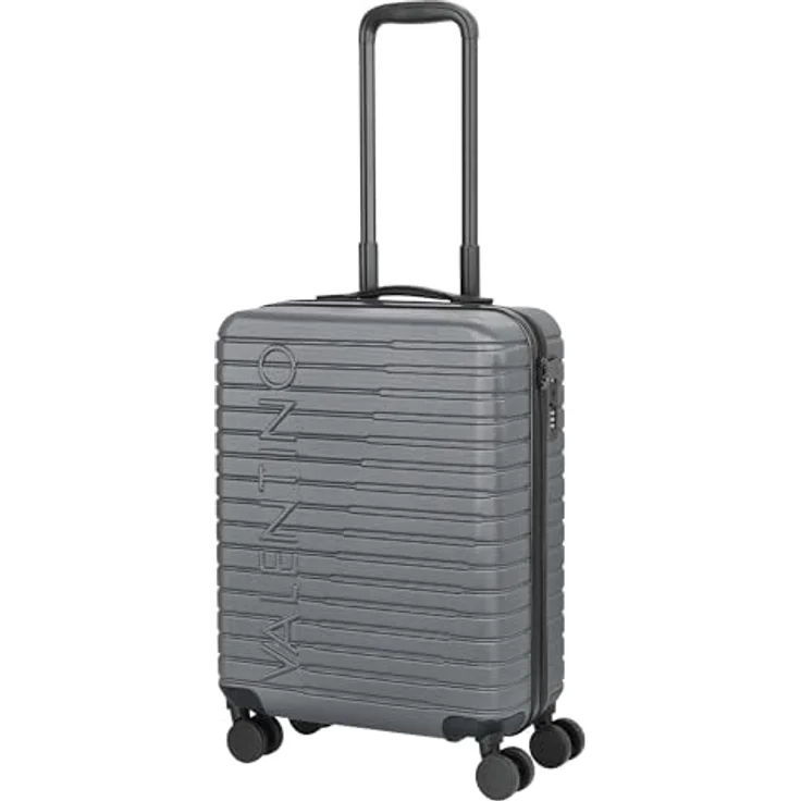 Valentino Mercury 4 Rollen Kabinentrolley 54 cm, Grau, mit 37 l und arretierbarem Griff – Bild 2