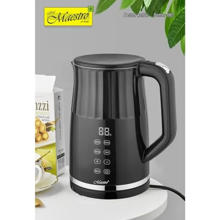 Feel Maestro Wasserkocher MR-049 Schwarz Transparent 2200 W 1,7 l