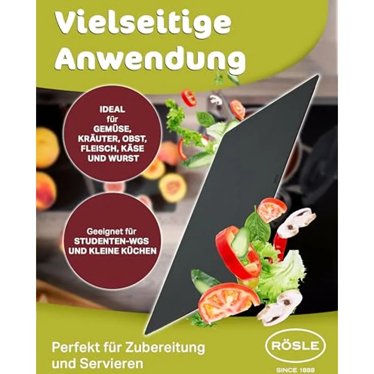 Rösle Schneidauflage 2er Set, Schneidebrett, Schneideunterlage, Kunststoff, Schwarz, 32 x 25 cm, 15014 – Bild 6