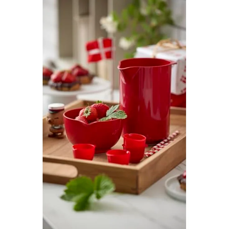 Mepal ROSTI Rührbecher Classic new 1,25l rot, Einzelbild in Rot mit 1,25 l Schüsselkapazität – Bild 3