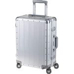 ALUMAXX 45170 Reisekoffer Orbit, Rollkoffer aus Aluminium, Trolleykoffer mit 4 doppelten 360° Leichtlaufrollen, Alukoffer ca. 54 cm, Silber, 54 x 40 x 20 cm