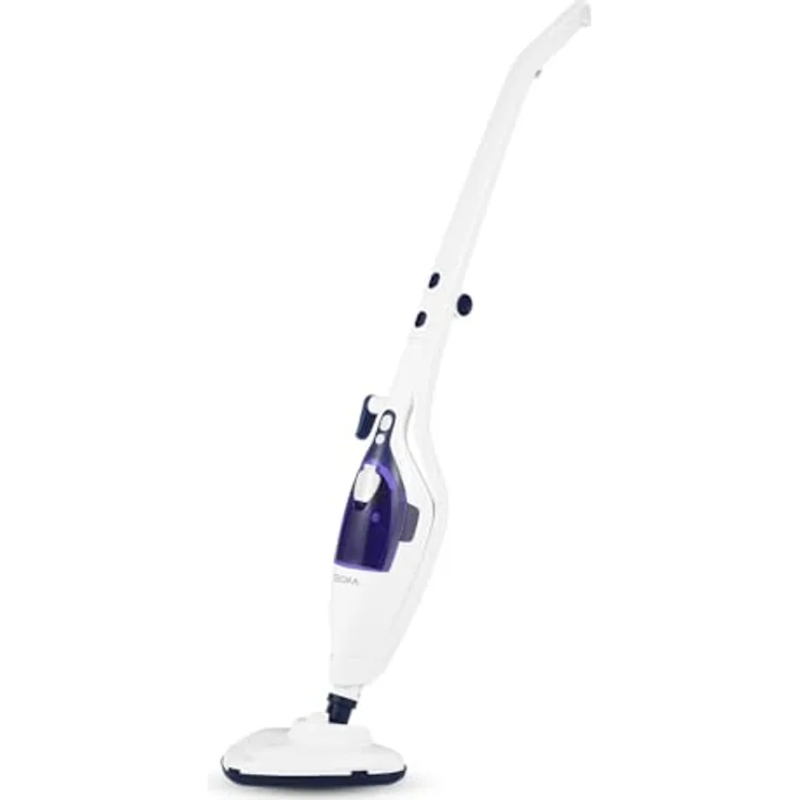 Zeegma Dampfmopp Puur Prime Control 13 in 1, Handdampfreiniger mit 1500 W, 400 ml, klappbar, für Böden, Teppiche, Fliesen, reinigungsmittelfreie Reinigung