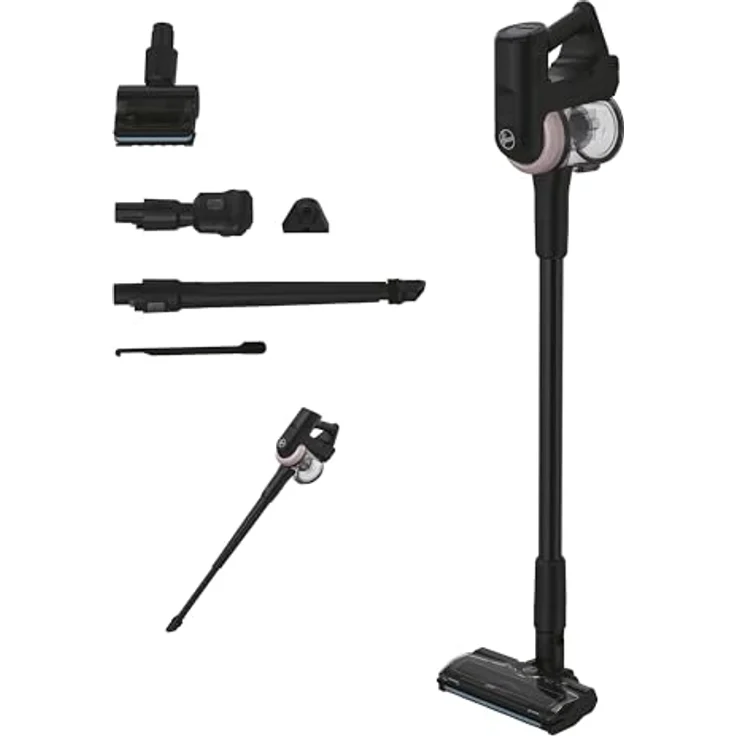 Hoover 360° manövrierbarer Akku Staubsauger mit Tierhaar-Düse & flexibler Fugendüse, bis 120 m² Fläche, Staubsauger kabellos für alle Böden mit Anti-Twist gegen verhedderte Haare [HF416BF] – Bild 1