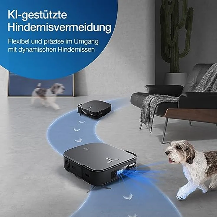 ECOVACS DEEBOT X2 OMNI Saug- und Wischroboter mit All-in-One OMNI Station, 8.000 Pa Saugkraft, schlankes & eckiges Design, 15mm Mopp-Hebesystem, Heißwasser-Moppreinigung, KI-gestützte Navigation, YIKO – Bild 5