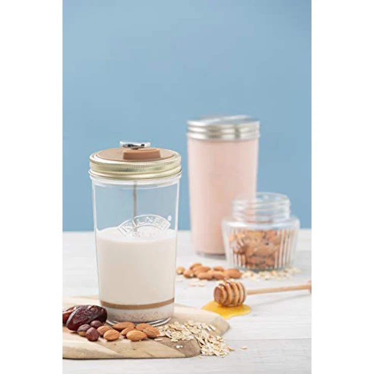 Kilner Nussmilch - Mandelmilch-Herstellungset-Set, 2 Gläser mit Zubehör und Deckel, 0,5 l – Bild 7