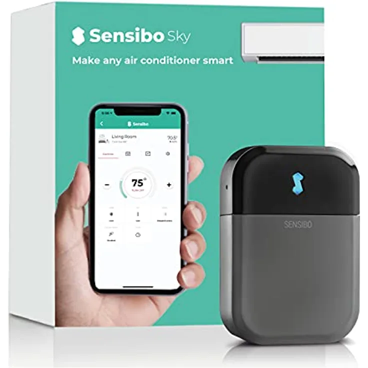 Sensibo Fernbedienung für Sky-Klimaanlage, Klimageräte-Zubehör mit Smart-Home-Integration, grau