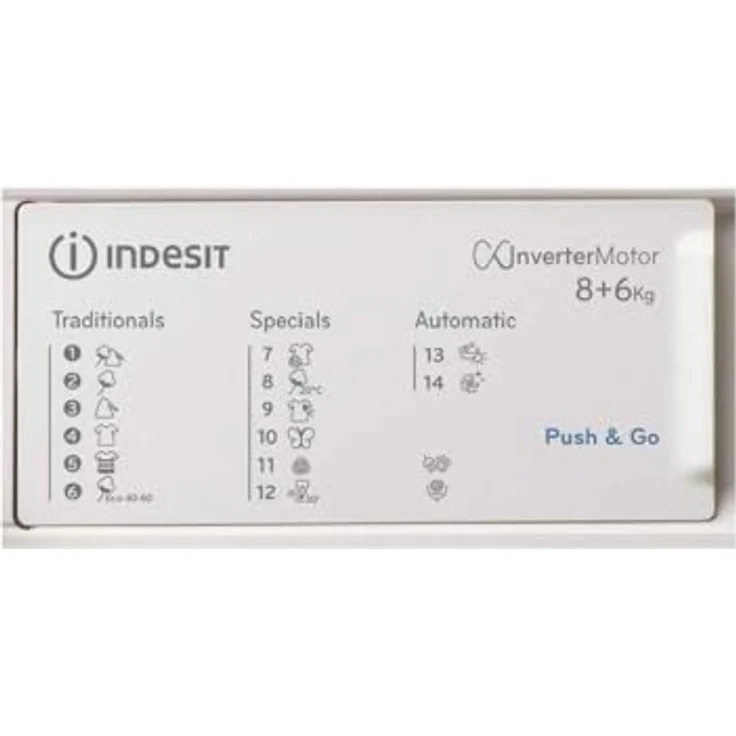 Indesit BIWDIL861485EU, Waschtrockner 8/6 kg mit 1400 U/min, induktionsfähig, 60 cm, weiß – Bild 5